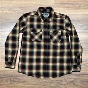 DIXXON Black and Cream Plaid Button Down Shirt